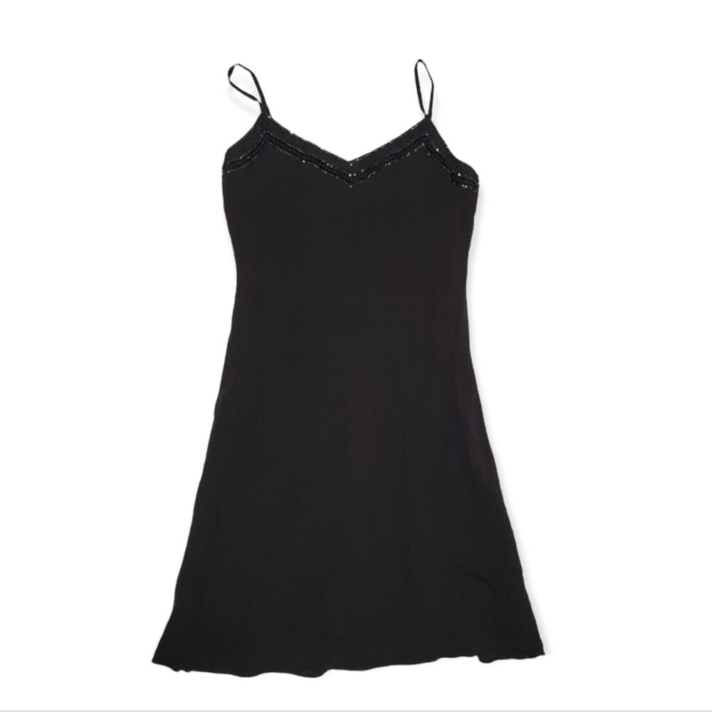 LAUREN RALPH LAUREN Black Slip Mini Dress | 8